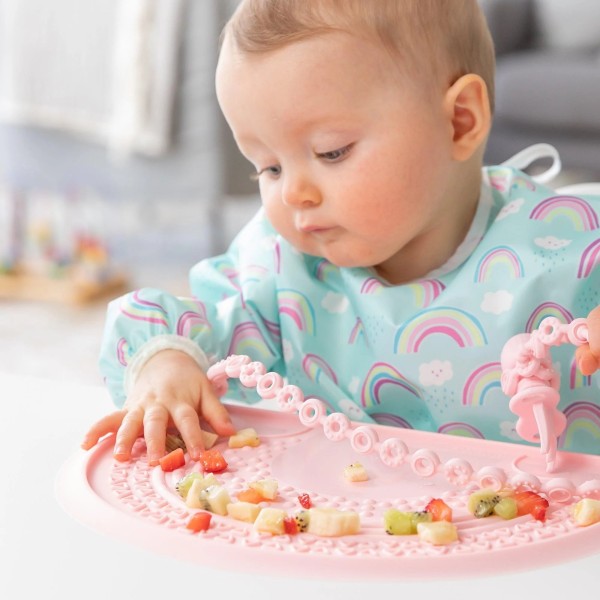 Sensorische Tischset aus Silikon - Rosa