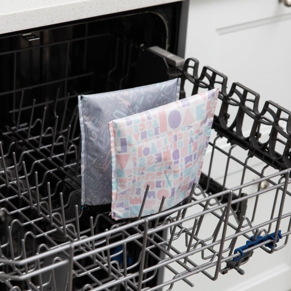 Herbruikbaar snackzakje - large (2 stuks) - Channel Kindness & Elements of Kindness