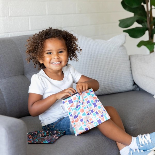 Herbruikbaar snackzakje - large (2 stuks) - Channel Kindness & Elements of Kindness