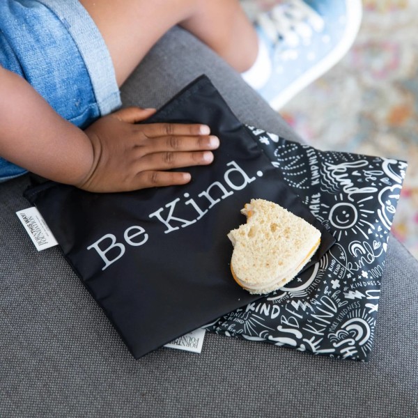 Herbruikbaar snackzakje - large (2 stuks) - Be Kind
