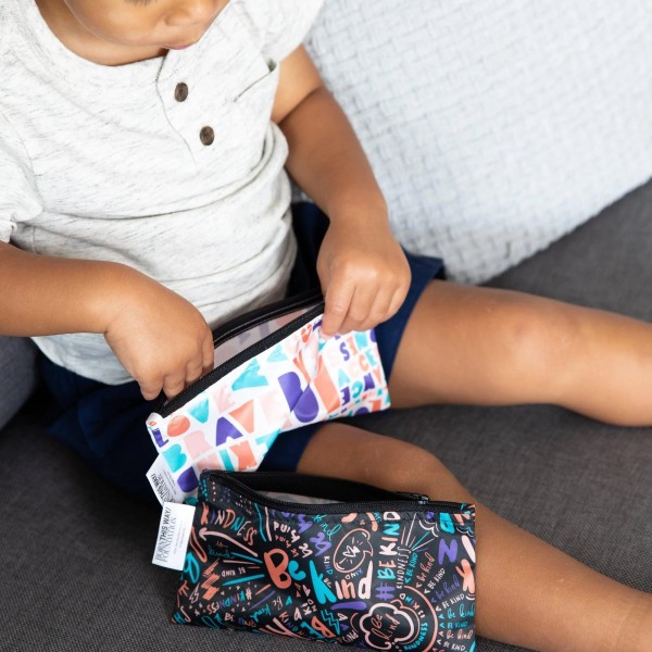 Herbruikbaar snackzakje - small (2 stuks) - Channel Kindness & Elements of Kindness