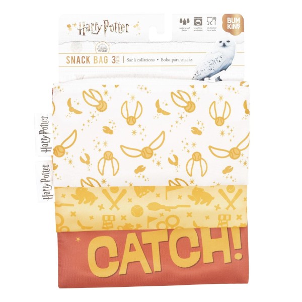Herbruikbaar Snackzakje (3 stuks) - Harry Potter - Quidditch