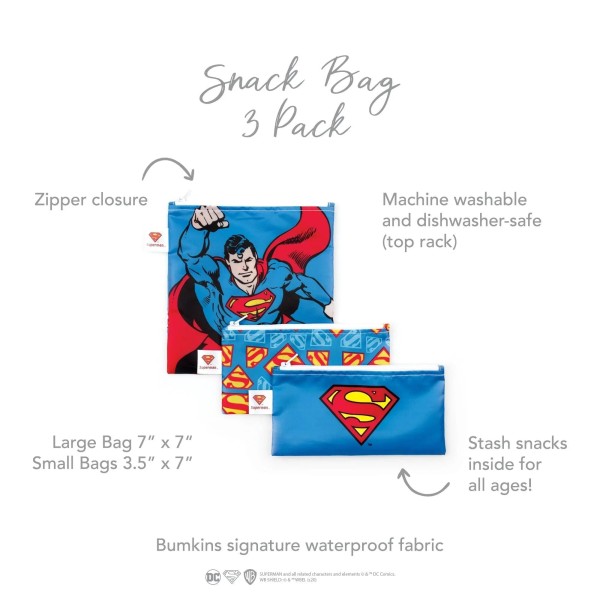 Sac à Collations (lot de 3) - Superman