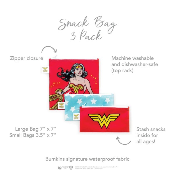 Sac à Collations (lot de 3) - Wonder Woman