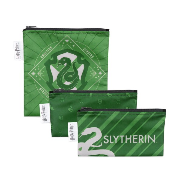 Herbruikbaar Snackzakje (3 stuks) - Harry Potter™ Slytherin™