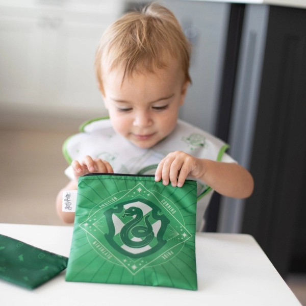 Herbruikbaar Snackzakje (3 stuks) - Harry Potter™ Slytherin™