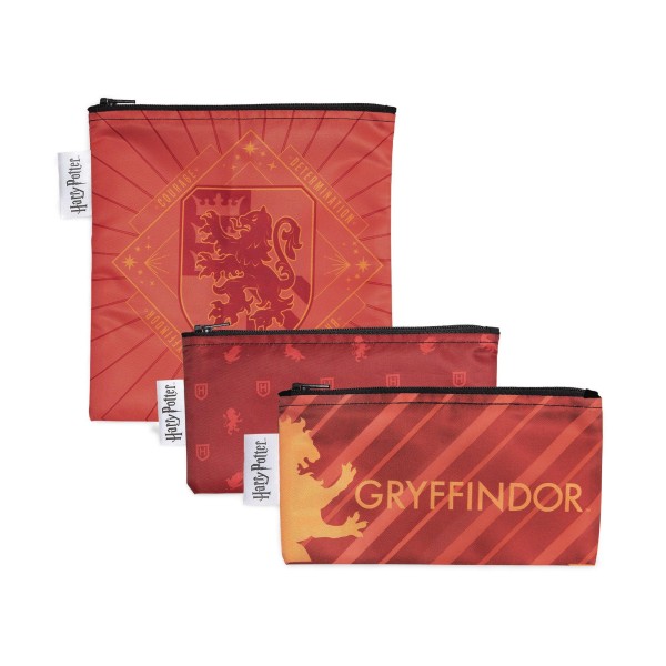 Herbruikbaar Snackzakje (3 stuks) - Harry Potter - Gryffindor