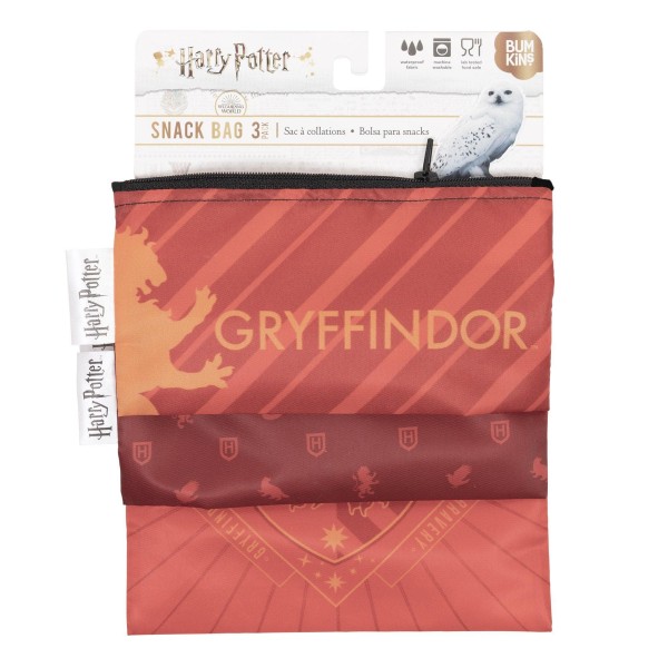 Herbruikbaar Snackzakje (3 stuks) - Harry Potter - Gryffindor