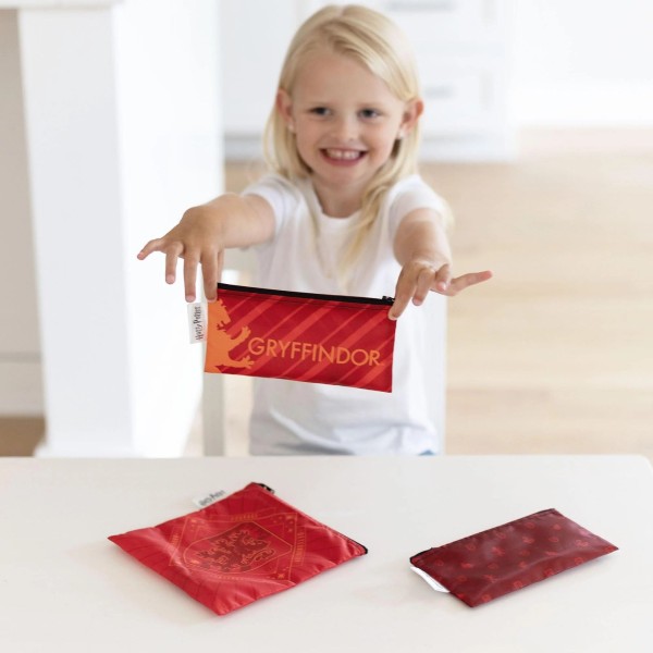Herbruikbaar Snackzakje (3 stuks) - Harry Potter - Gryffindor