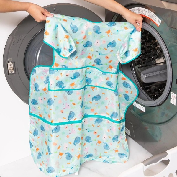 Tray mate sleeved bib - Ocean Life