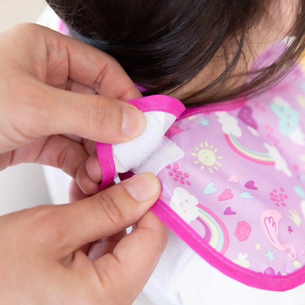 Swap pocket bib - Unicorns & Rainbows