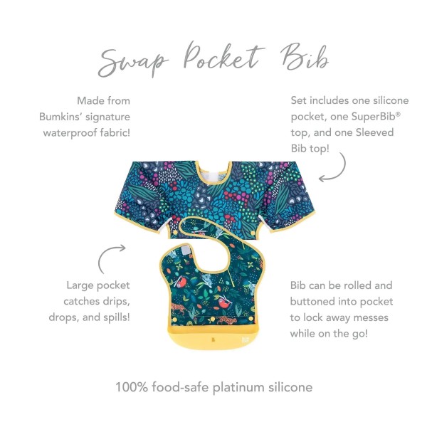 Swap pocket bib - Jungle & Animal Prints