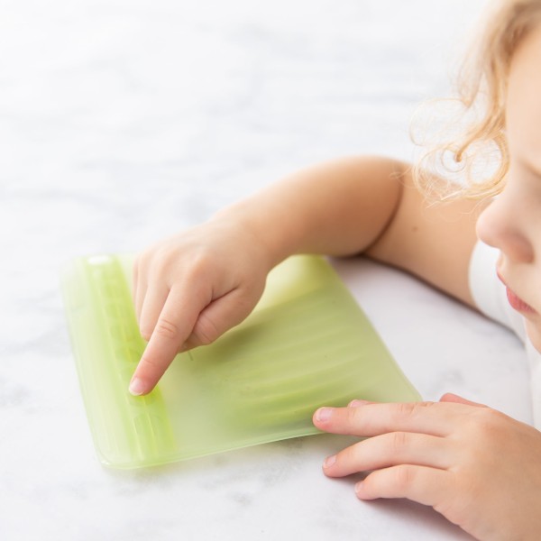 Siliconen herbruikbare zakjes (2 stuks) - Groen Jelly