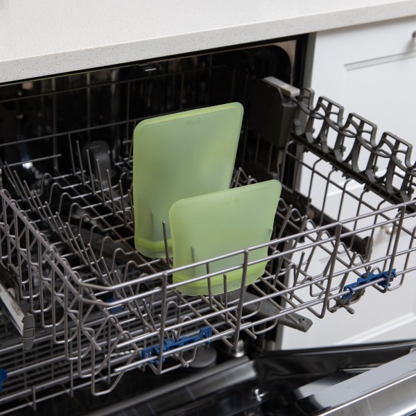 Siliconen herbruikbare zakjes (2 stuks) - Groen Jelly