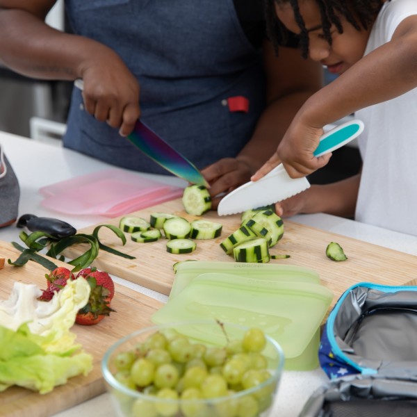 Siliconen herbruikbare zakjes (2 stuks) - Groen Jelly