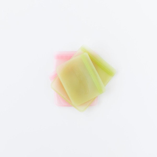 Siliconen herbruikbare zakjes (2 stuks) - Groen Jelly