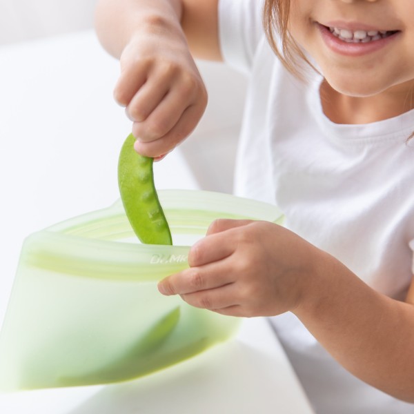 Siliconen herbruikbare zakjes (2 stuks) - Groen Jelly