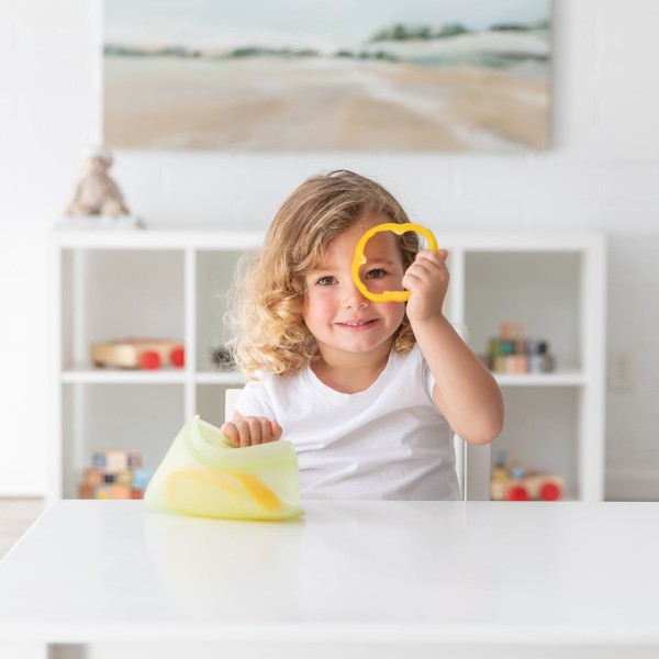 Siliconen herbruikbare zakjes (2 stuks) - Groen Jelly