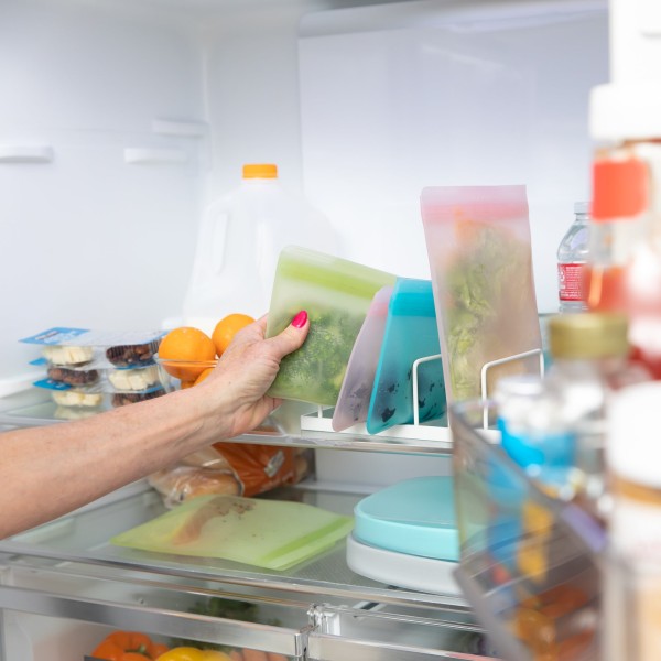 Siliconen herbruikbare zakjes (2 stuks) - Groen Jelly
