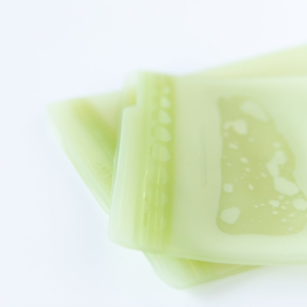 Siliconen herbruikbare zakjes (2 stuks) - Groen Jelly