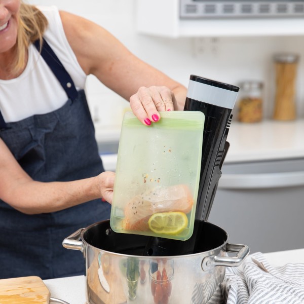 Siliconen herbruikbare zakjes (2 stuks) - Groen Jelly