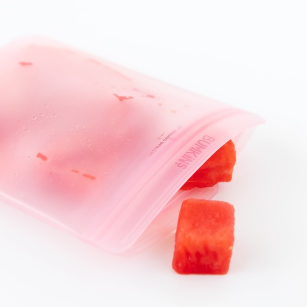 Sacs plats réutisables en silicone (2 paquet) - Rose Jelly