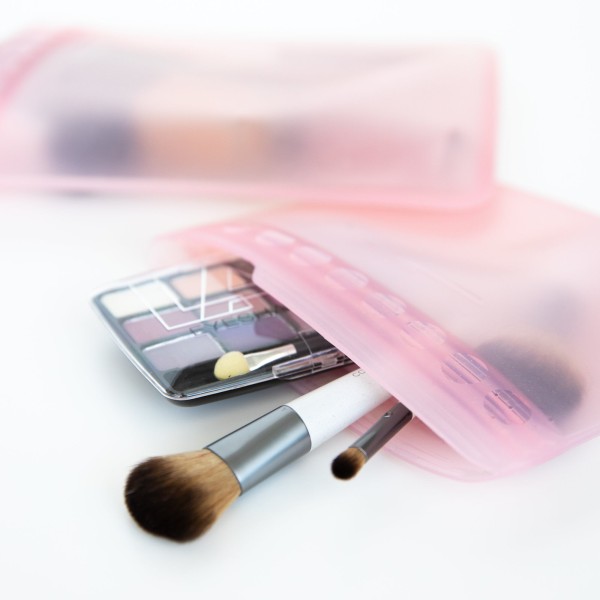 Sacs plats réutisables en silicone (2 paquet) - Rose Jelly