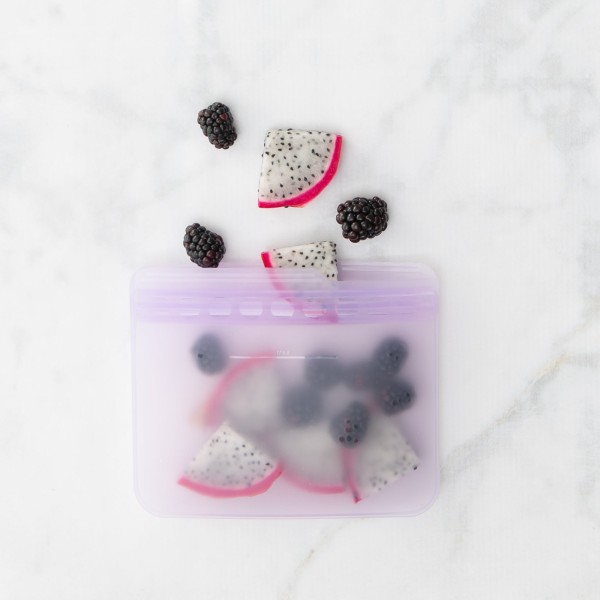 Sacs plats réutisables en silicone (2 paquet) - Violet Jelly