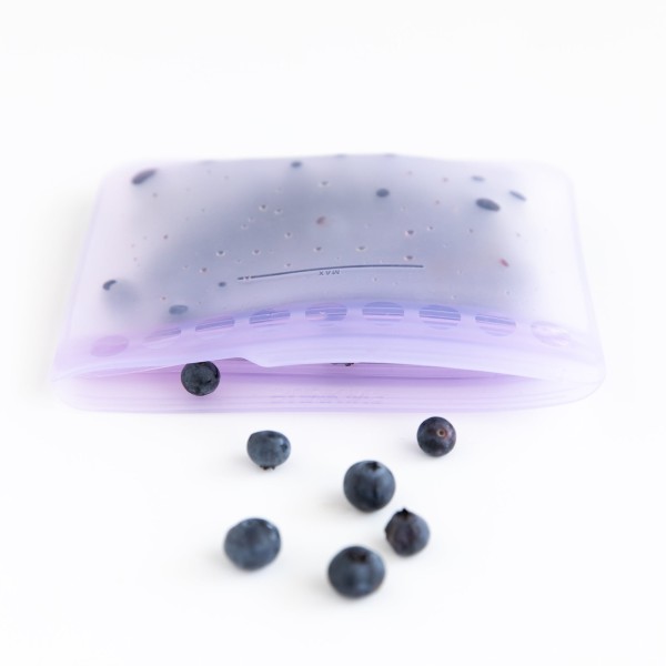Sacs plats réutisables en silicone (2 paquet) - Violet Jelly