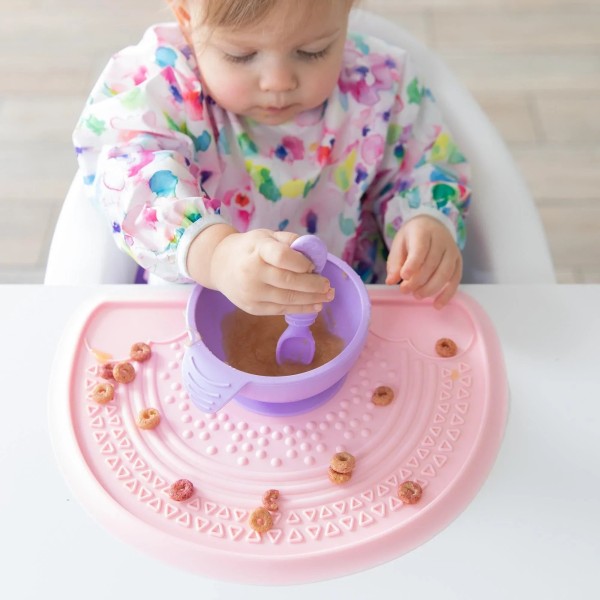 Ensemble de premier repas en silicone - Lavande