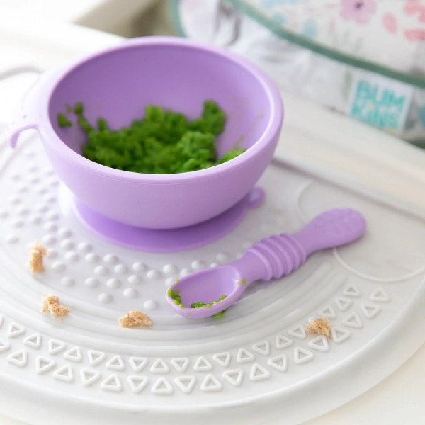 Ensemble de premier repas en silicone - Lavande