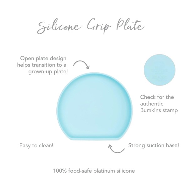 Siliconen bord met zuignap - Blauw