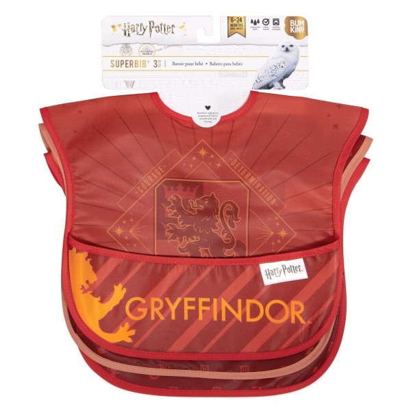 SuperBib® Bavoir pour Bébé (3 paquet) - Harry Potter™ Gryffindor™