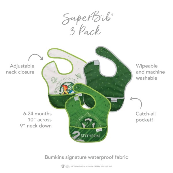 SuperBib® Baby Slab (3 stuks) - Harry Potter™ Slytherin™