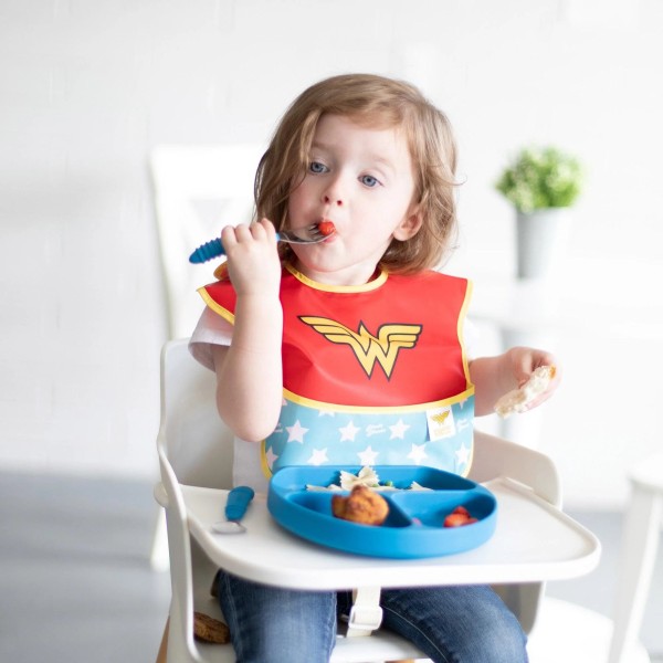 SuperBib® Bavoir pour Bébé - 6-24 mois (2 paquet) - Wonder Woman
