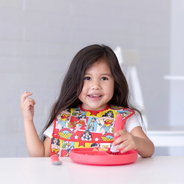 SuperBib® Bavoir pour Bébé - 6-24 mois (2 paquet) - Wonder Woman