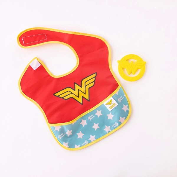 SuperBib® Bavoir pour Bébé - 6-24 mois (2 paquet) - Wonder Woman