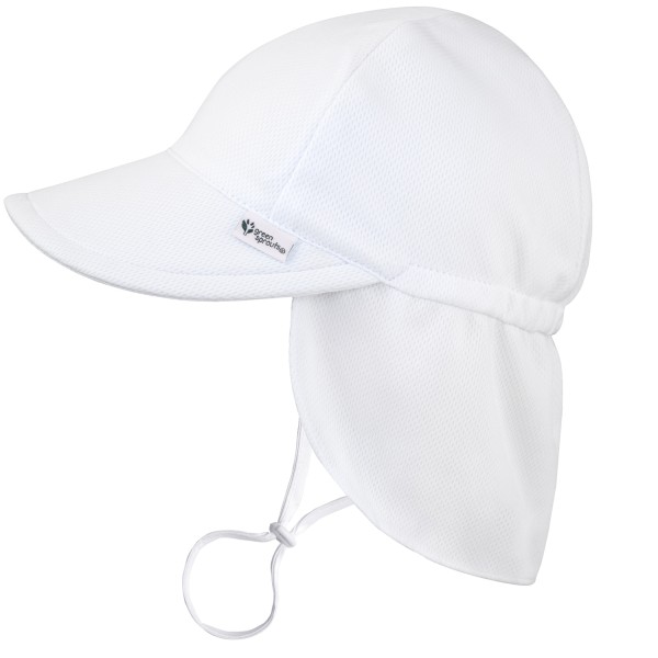 Ademend eco petje met nekbescherming - Wit