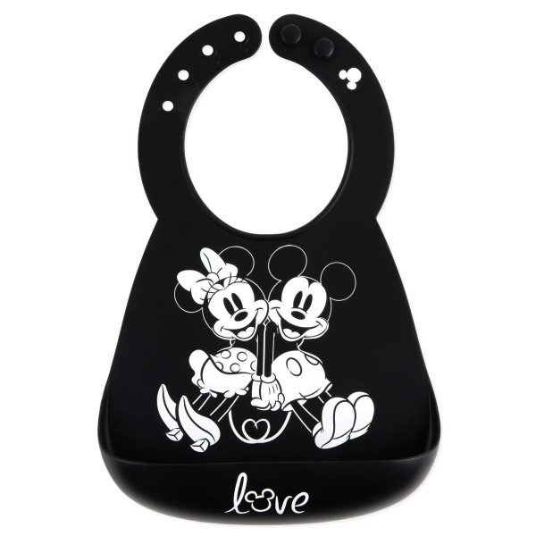 Bavette en Silicone - 6-24 mois - Disney Mickey + Minnie Mouse