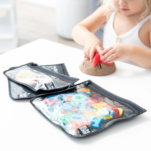 Reisebeutel mit durchsichtigem Fenster (3er-Pack) - Rich Black