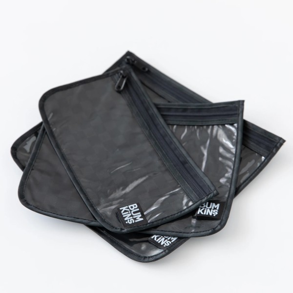 Reisebeutel mit durchsichtigem Fenster (3er-Pack) - Rich Black