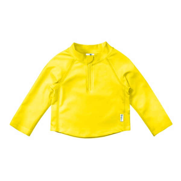 Zip Long Sleeve Rashguard - Safety Yellow