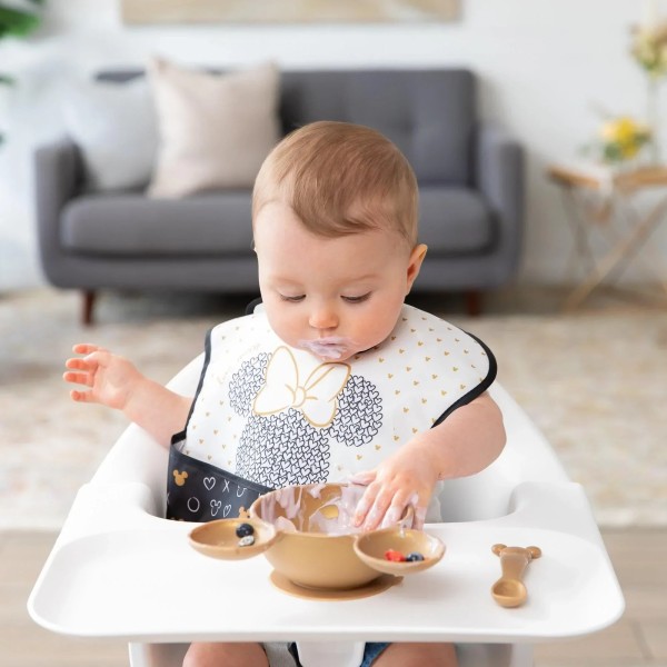SuperBib® Babero para bebés (3 paquete) - Disney Love, Minnie