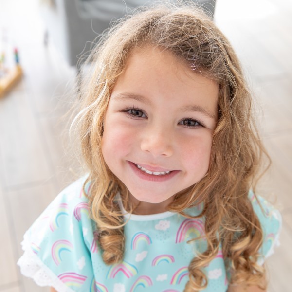 Short-sleeved art smock - Rainbows