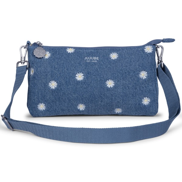 3-piece Pouch Set - Denim & Daisies