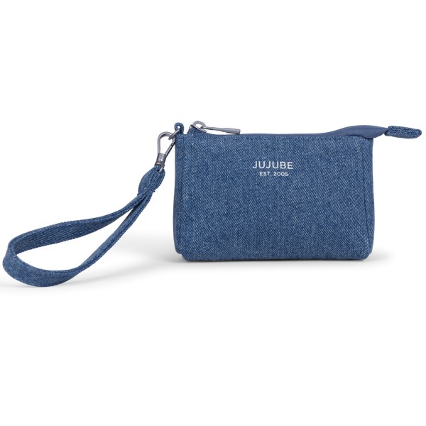3-piece Pouch Set - Denim & Daisies
