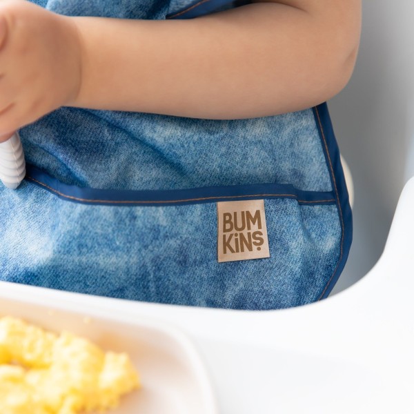 Knoeischort met Ruches - Crushed Denim