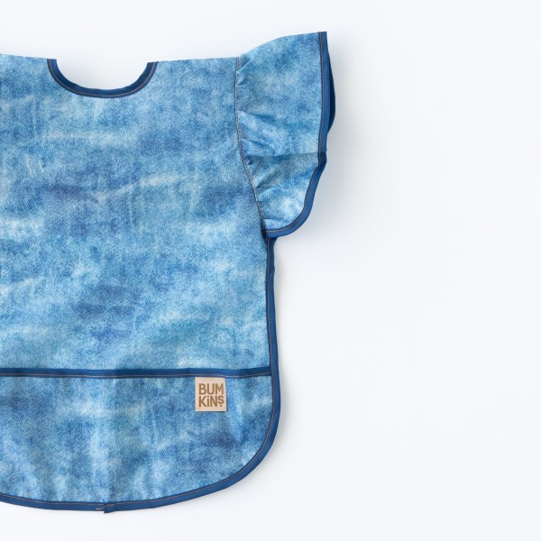Knoeischort met Ruches - Crushed Denim