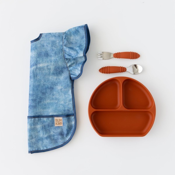Knoeischort met Ruches - Crushed Denim