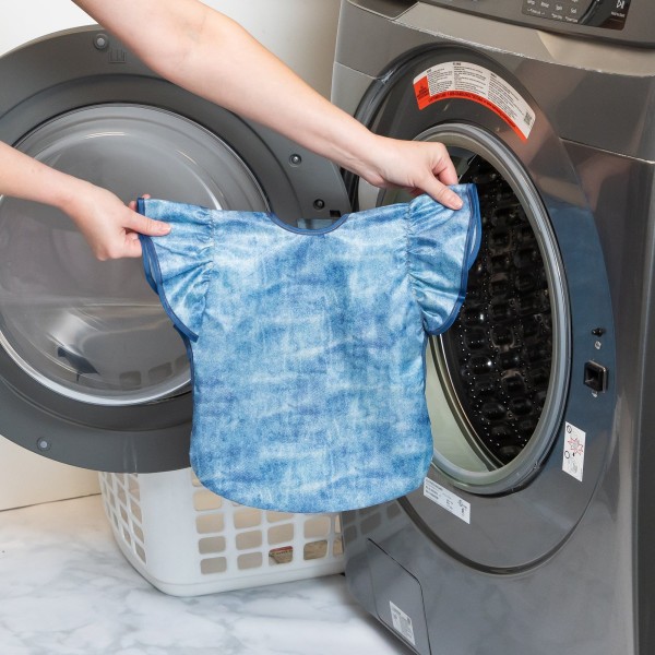 Knoeischort met Ruches - Crushed Denim